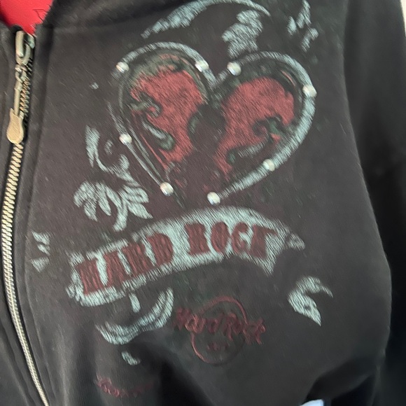 Hard Rock Cafe Black Hoodie Jacket - Picture 2 of 7